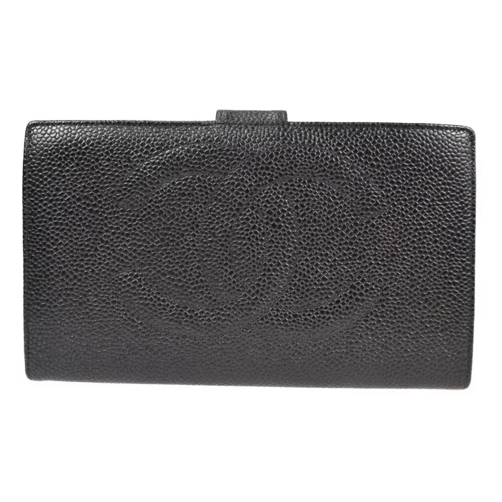 Chanel Long Wallet Black Calfskin